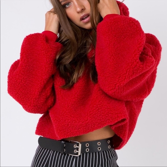 Princess Polly Tops - Princess Polly Killing Me Softly Teddy Hoodie 4